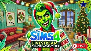 The Sims 4 LIVE: Grinch Origin Story + Cozy Celebration Challenge! 