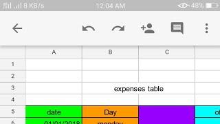 How to use [MS Excel] on your Android phone/make daily expenses sheet on mobile