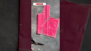 boat neck blouse front part cutting video please subscribe  for more videos