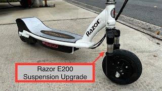 Razor E200 scooter 10” front fork suspension shock spring hydraulic upgrade installation instruction