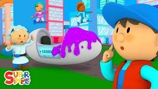 Dr. Toodleoo's Time Machine Needs a Car Wash | Carl's Car Wash | Cartoons For Kids