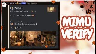 ˚ ༘ CUTE MIMU VERIFICATION (CODE WORD) | WITH LAYOUT AND DECOR | DISCORD TUTORIAL 2023