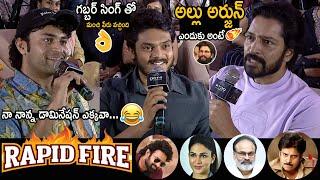 Varun Tej & Naresh And Akash Puri Funny Rapid Fire At Kali Pre-Release Event | Friday Culture