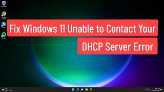 Fix Windows 11 Unable to Contact Your DHCP Server Error