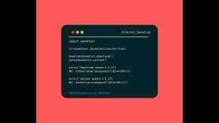 Python speedtest - Test internet speed in Python