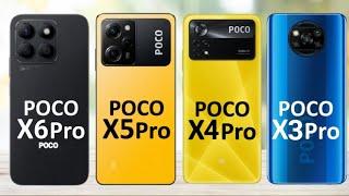 POCO X6 Pro vs POCO X5 Pro vs POCO X4 Pro vs POCO X3 Pro