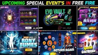 Next Evo Vault Event  Next Lucky Wheel Event, Rampage Bundle Return, Next Moco Store, Ff New Event