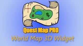 Quest Map Pro - World Map 3D Widget Feature Demonstration