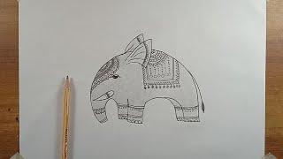 How to draw elephant step by step|| from beginner|| art video|| ARTIST ANTAR || 2024