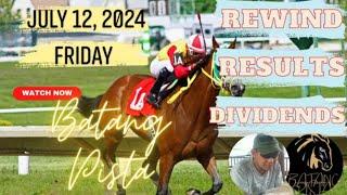 MMTCI RACE REWIND RESULTS AND DIVIDEND OF BATANG PISTA JULY 12,  2024 FRIDAY RACE REVIEW