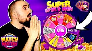 Match Masters - SO LUCKY! Opening 5 Spin & Wins | Free Boosters/Diamond Boxes (No Hack/Cheat)