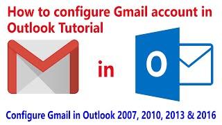 How to configure Gmail account in Outlook in hindi Step by step