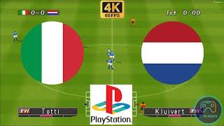 Winning Eleven 2000 - Italy vs Netherlands - Duckstation PS1 on PC  Full Game [4K60]