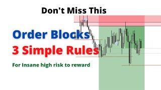 The ONLY [3 EASY RULES] you'll EVER need to Trade ORDER BLOCK in Any Market for HIGH WIN RATE