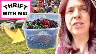 Spent $500 On Unsorted Jewelry Worth Thousands! Dig This Thrift With Me!