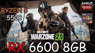Call of Duty Warzone 2.0 RX 6600 8GB + Ryzen 5 5500 | 1080p Competitive Settings