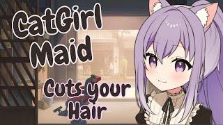 Cat Girl Maid give you a Haircut ~ (3Dio ASMR) (RP) (F4A) (Haircut)