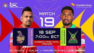 LIVE | Trinbago Knight Riders vs Guyana Amazon Warriors | CPL 2024