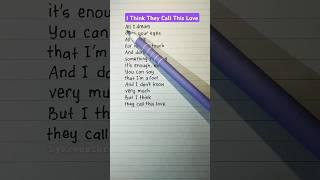 Learn English Through Song : I Think They Call This Love with Matthew Ifield  #shorts