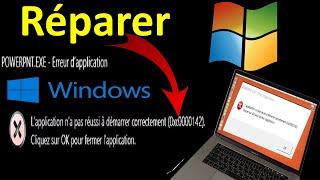 0Xc0000142 L'APPLICATION N'A PAS PU S'OUVRIR CORRECTEMENT