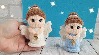 Ангел вязаный крючком из плюшевой пряжиcrochet angelHäkelengel