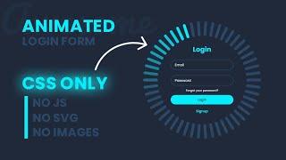Animated Login Form using HTML and CSS | Login Page using HTML CSS