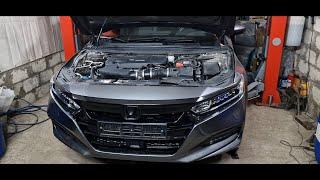 Honda Accord 2.0 Turbo 2018 год X поколения. Замена масла в 10-ступенчатой АКПП с фильтром .