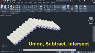 Union, Subtract, Intersect in AutoCAD 3D Tutorial | Shadin Creative Design