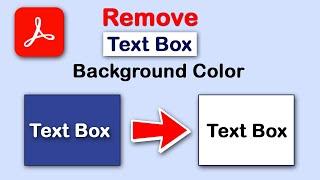How to remove background color of a text box in pdf with Adobe Acrobat Pro DC