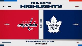 NHL Highlights | Capitals vs. Maple Leafs - December 28, 2024