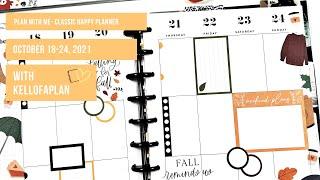 Plan with Me- Classic Happy Planner- October 18-24, 2021