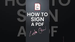 How To Insert A Signature ️ On A PDF File #shorts