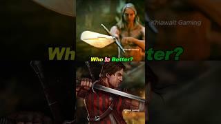 Who is a better Witcher? #shorts #gaming #videogames #Witcher3 #geralt #eskel #witchergame