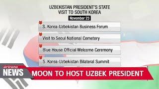 Uzbek president's state visit to S. Korea to include bilateral summit, Nat'l Assembly speech