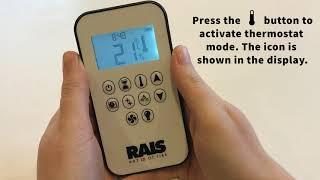 How to activate "thermostat mode" on a RAIS gas fireplace