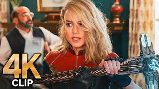 Captain Marvel & Ms Marvel Swapping Place Fight Scene | THE MARVELS (2023) Movie CLIP 4K