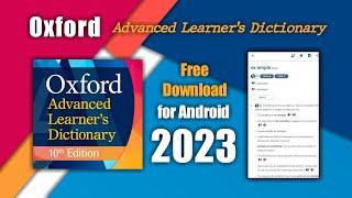 Oxford Advanced Learner's Dictionary apk || FREE FOR ANDROID