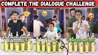 Funny Complete The Dialogue By Half Words Challenge  For Chilled Milk Shake  | Sahil Khan NT