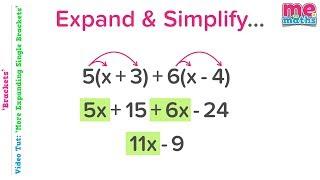 Expanding & Simplifying Single Brackets - Tutorial / Revision