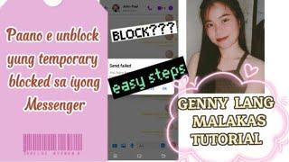 PAANO AYUSIN YUNG TEMPORARY BLOCKED SA MESSENGER! /Step by step Tutorial #gennylangmalakas