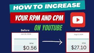 How to increase your CPM and RPM on YouTube | Increase cpm on YouTube| Make money on YouTube