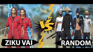 Custom Match 2 VS 4 Free Fire | @ZikuVai Official vs random Player  |