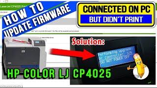 How to Update Firmware | Hp Color LaserJet CP4025 | Windows 10