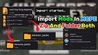 Easy Trick To Import In Minecraft PE | Zip File And Folder File Import In Minecraft PE | #minecraft