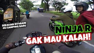 AUTO KEPANCING, NINJA R INI PANAS KARENA ADA RAJA JALANAN DI BELAKANGNYA| Indonesia Motovlog (65)