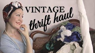 Mega Vintage thrift haul - Vintage style on a budget and future thrift store refashions - Part 2