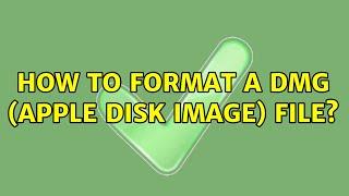 How to format a DMG (Apple disk image) file?