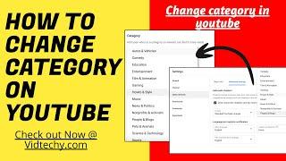 how to change category on youtube