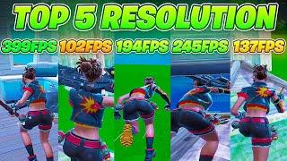 The BEST 5 Stretched Resolutions in Fortnite Chapter 2 Remix!  (HUGE FPS BOOST)