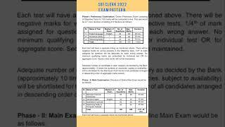 sbi clerk 2022 / sbi clerk exam pattern 2022 / sbi clerk exam pattern / #sbiclerk #sbiclerk2022